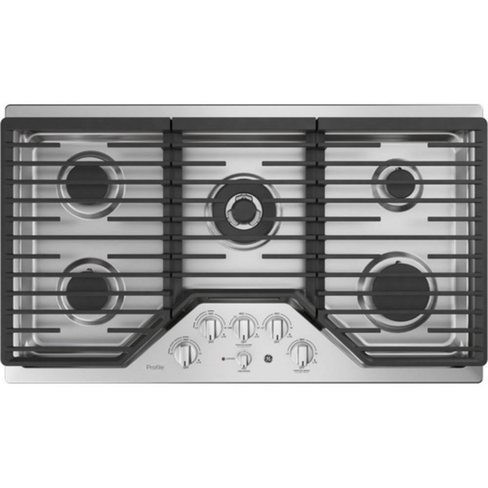 GE Profile™ Stainless Steel 5 Burner Sealed Cooktop 