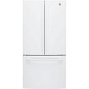 GE&reg; White 32-3/4 in. 18.6 cu. ft. Counter Depth and French Door Refrigerator 