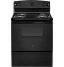 GE&reg; Black 30 in. Electric 4-Burner Coil Freestanding Range 