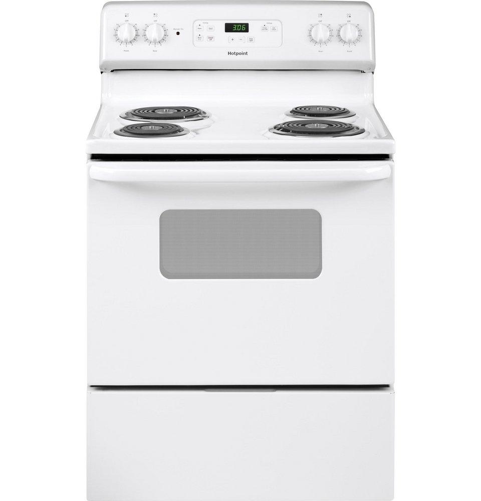 Hotpoint® White 30 in. Electric 4-Burner Coil Freestanding Range 