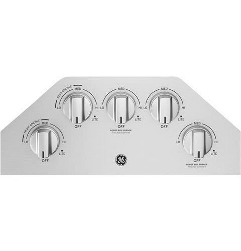 GE&reg; Stainless Steel 5 Burner Sealed Cooktop 