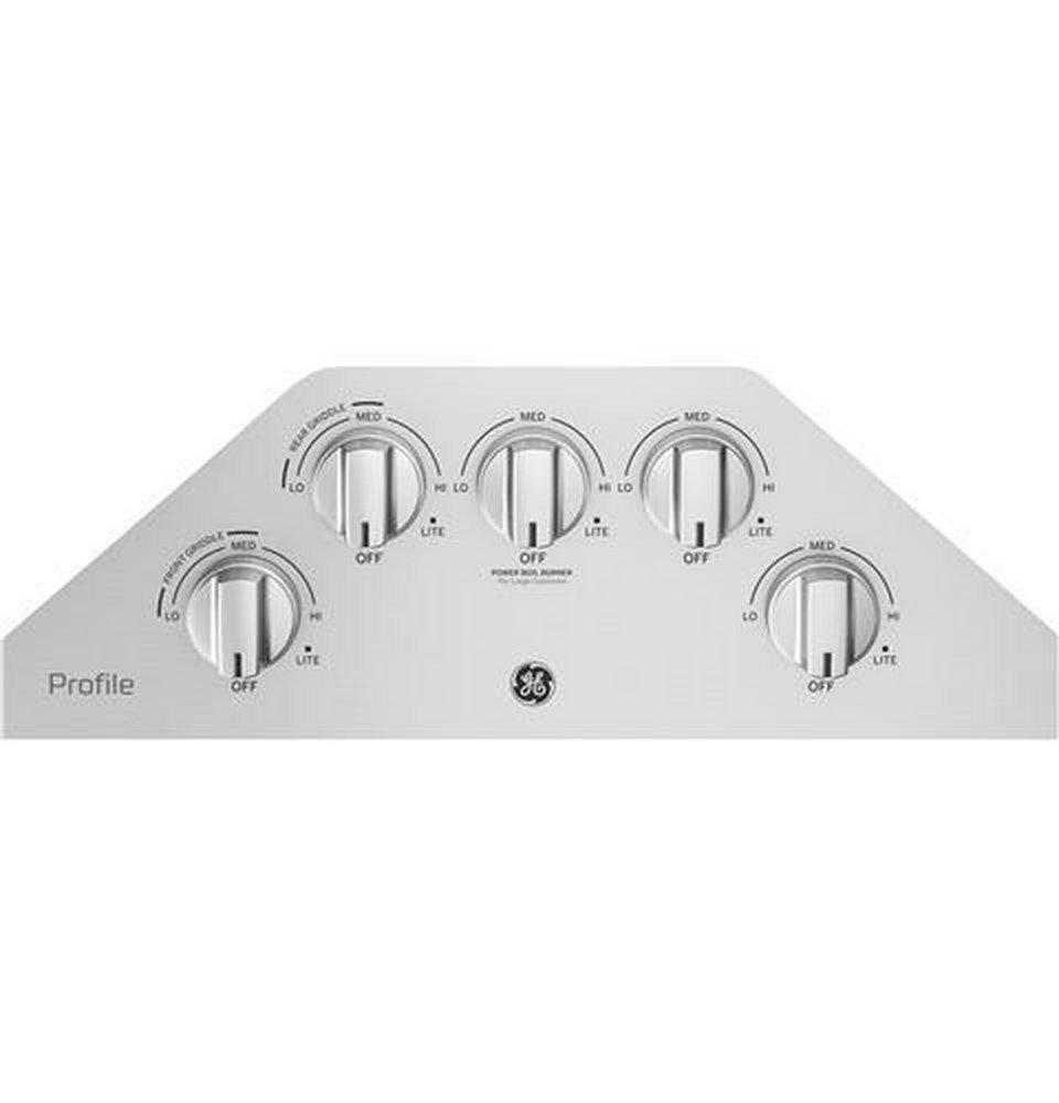 GE&reg; Stainless Steel 5 Burner Sealed Cooktop 