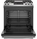 GE&reg; Stainless Steel 30 in. Gas 5-Burner Sealed Slide-in Range 
