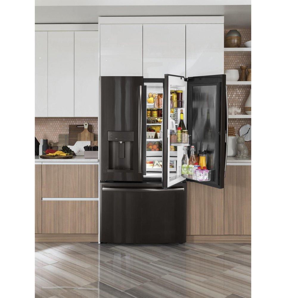 GE&reg; Black Slate 35-3/4 in. 27.8 cu. ft. French Door Refrigerator 