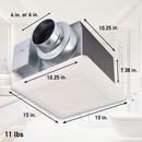 Panasonic White 50-80-110 CFM Ceiling Mount Bathroom Exhaust Fan with Smartflow&trade; ECM Motor in White - 0.3-0.9 Sones - Energy Star Rated 