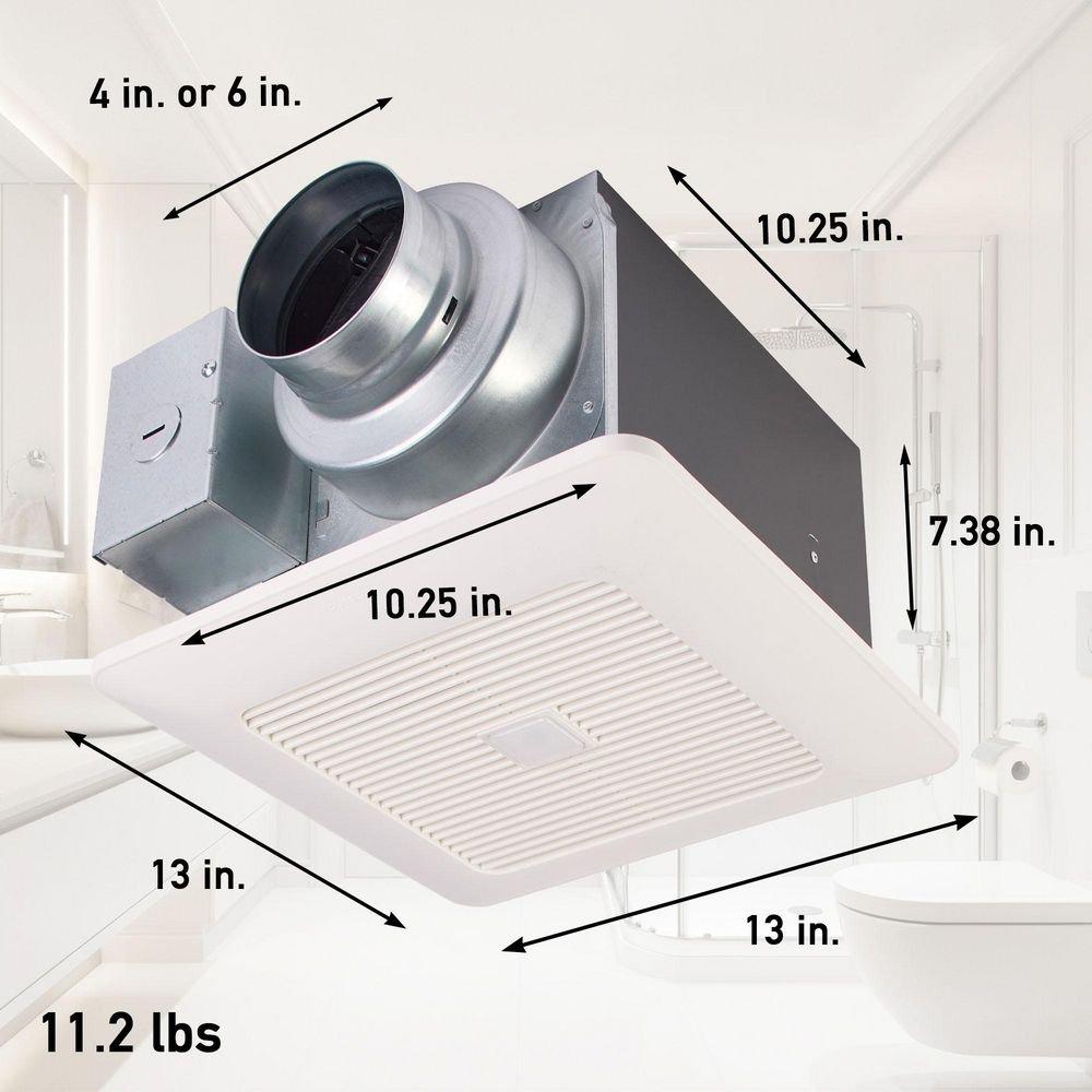 Panasonic White 50-80-110 CFM Ceiling Mount Precision Spot Ventilation Fan in White - 0.9 Sones - Energy Star Rated 