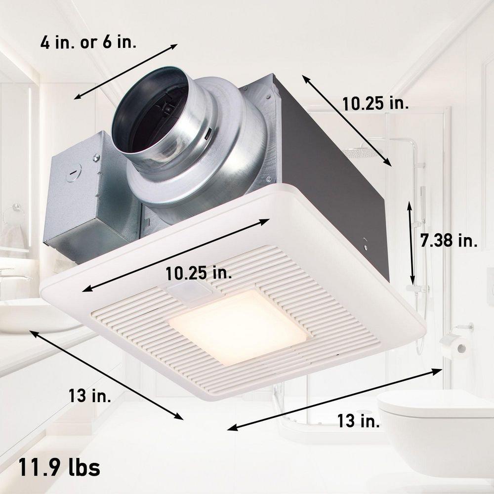 Panasonic White 50-80-110 CFM Ceiling Mount Precision Spot Ventilation Fan in White - 0.9 Sones - Energy Star Rated 