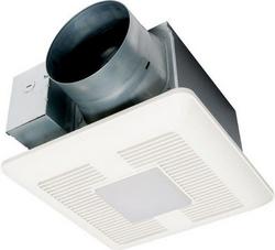 110-130-150 CFM Ceiling Mount Bathroom Exhaust Fan with Smartflow&trade; ECM Motor & LED Light in White - Fan Only - 0.3-0.7 Sones - Energy Star Rated