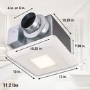 Panasonic White 50-80-110 CFM Ceiling Mount Bathroom Exhaust Fan with Smartflow&trade; ECM Motor in White - 0.3-0.9 Sones - Energy Star Rated 