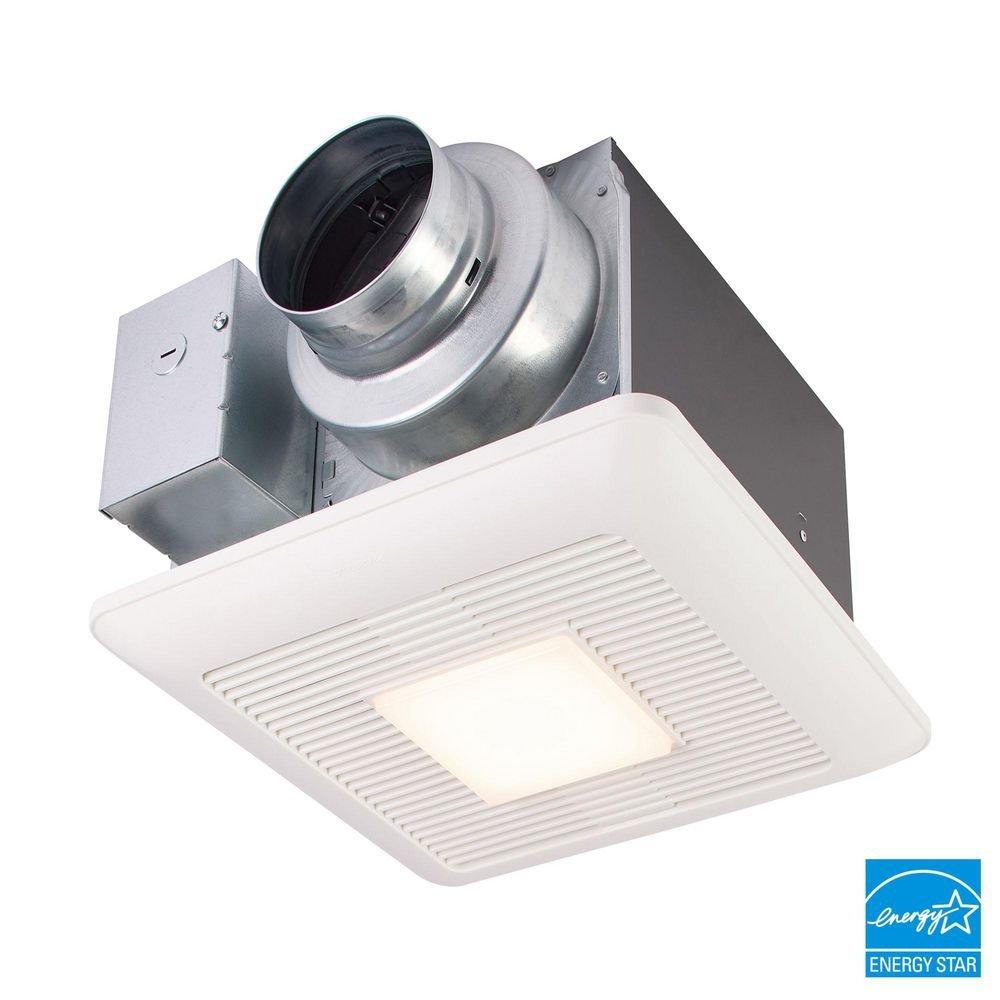 Panasonic White 50-80-110 CFM Ceiling Mount Bathroom Exhaust Fan with Smartflow&trade; ECM Motor in White - 0.3-0.9 Sones - Energy Star Rated 