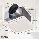 Panasonic White 110-130-150 CFM Ceiling Mount Bathroom Exhaust Fan with Smartflow&trade; ECM Motor in White - 0.3-0.7 Sones - Energy Star Rated 