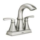 1.2 gpm 3 Hole Deck Mount Bathroom Sink Faucet with Double Lever Handle Centerset Spout in Spot Resist Brushed Nickel