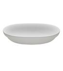 24 x 14 in. Oval Semi-recessed Mount Bathroom Sink in White Matte