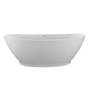 MTI Whirlpools&reg; White Gloss 66 x 33-1/2 in. Engineered Solid Stone&trade; Soaker Freestanding Oval Bathtub with Center Drain 