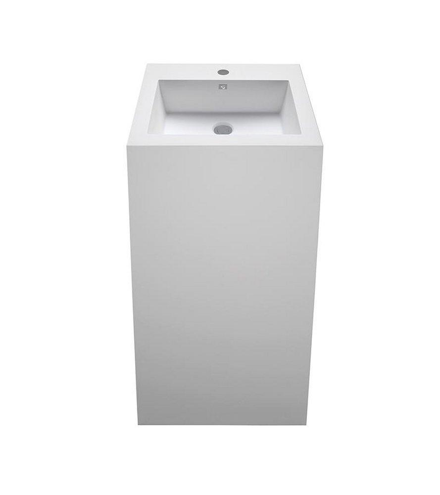 White Matte 19X16X36 MATTE WHITE PETRA PEDISTAL SINK 