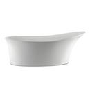 60-1/4 x 32 in. Engineered Solid Stone™ Freestanding Oval Soaker Drop-in Bathtub with End Drain in White Matte