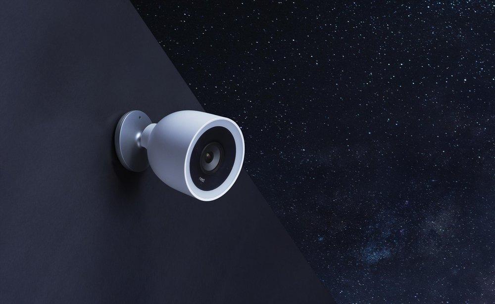 Google White Outdoor Security Camera in White 