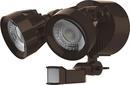 6-81/100 in. 24W Dual Head Security LED Light in Bronze