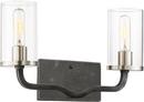 NUVO Iron Black/Brushed Nickel 40W 2-Light Medium E-26 Incandescent Vanity Fixture 