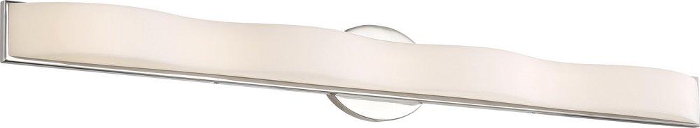 NUVO Polished Nickel 39W 1-Light LED Vanity Fixture 
