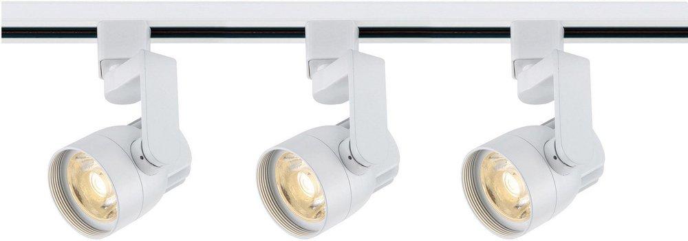 NUVO White 36W 3-Light 3000 Kelvin 36 Degree LED Round Track Lighting Kit with Angle Arm 