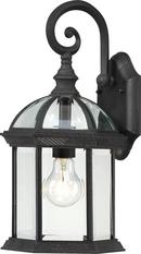 100W 1-Light Medium E-26 Incandescent Outdoor Wall Sconce in Textured Black