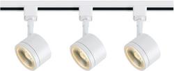 3-Light 12W LED Round Track Kit - 4ft Track - White Finish - 36° Beam