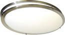52W 2-Light LED Flush Mount Ceiling Fixture in Brushed Nickel
