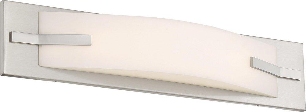 NUVO Brushed Nickel 13W 1-Light Connector LED Vanity Fixture 