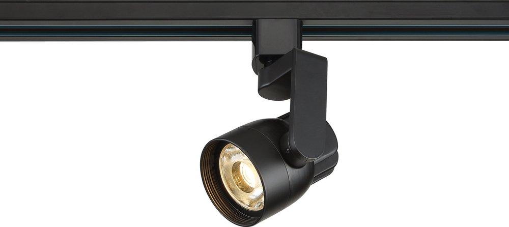 NUVO Black 12W 1-Light Integrated LED Angle Arm Track Head 