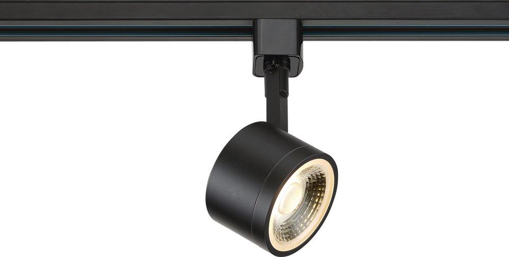 NUVO Black 12W 1-Light LED Round Track Head 