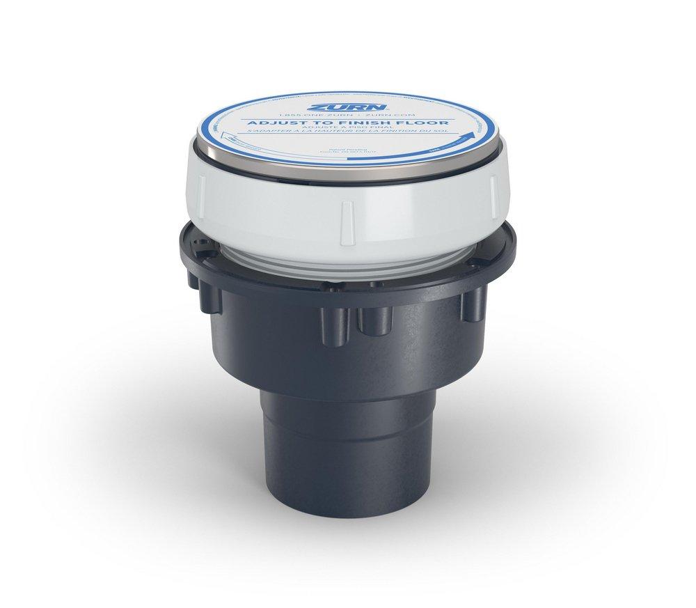 Zurn Blue Solvent Weld Plastic Cleanout with 5 in. Round Nickel Bronze Strainer 