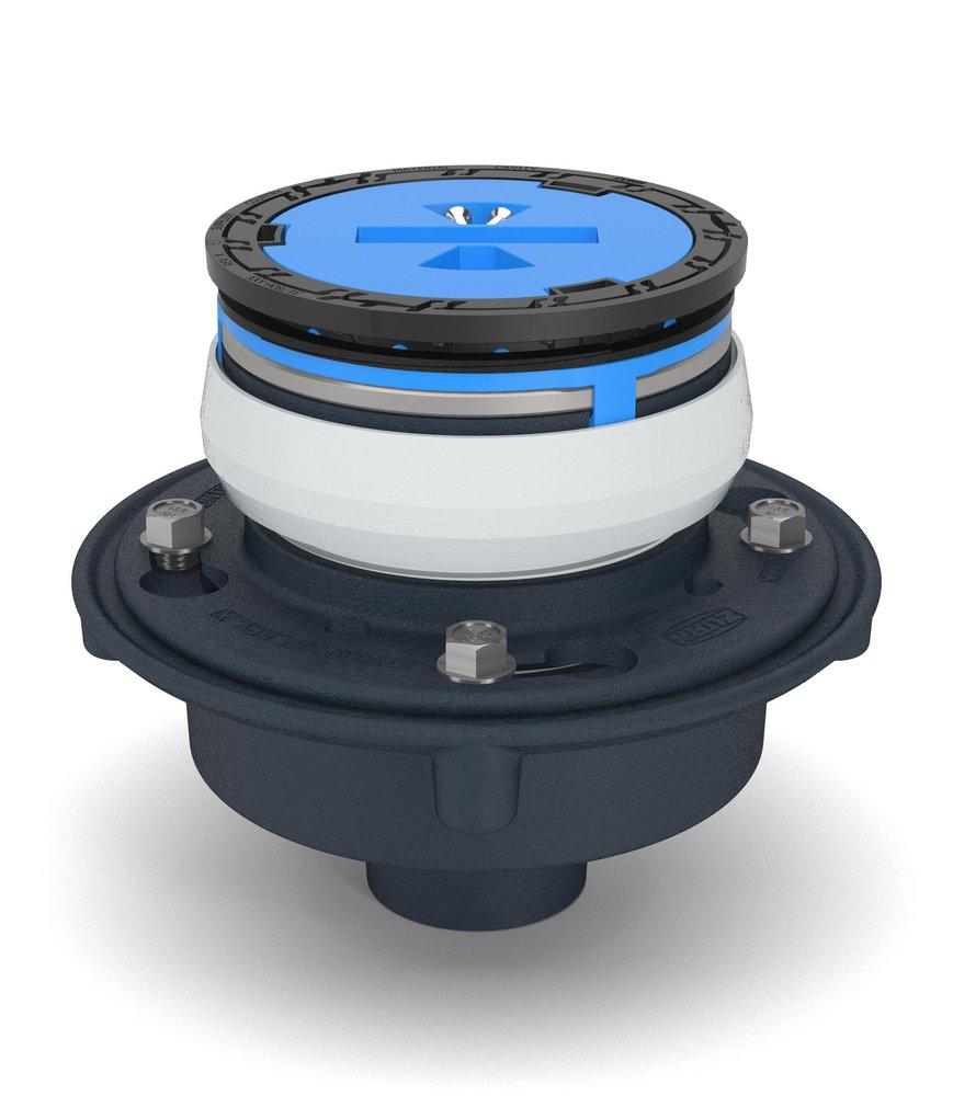 Zurn Polished Nickel No Hub Cast Iron Polished Nickel Bronze Shower Drain 