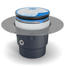 Zurn Polished Bronze Z415-DP-EZ1 CAST IRON FLOOR DRAIN W/ 5 ROUND BRONZE HEEL PROOF STRAINER STAINLESS STEEL DECK PLATE AND 3 NEO-LOC OUTLET 