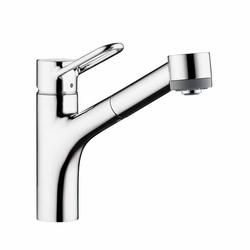 Single Handle Pull Out Kitchen Faucet in Polished Chrome