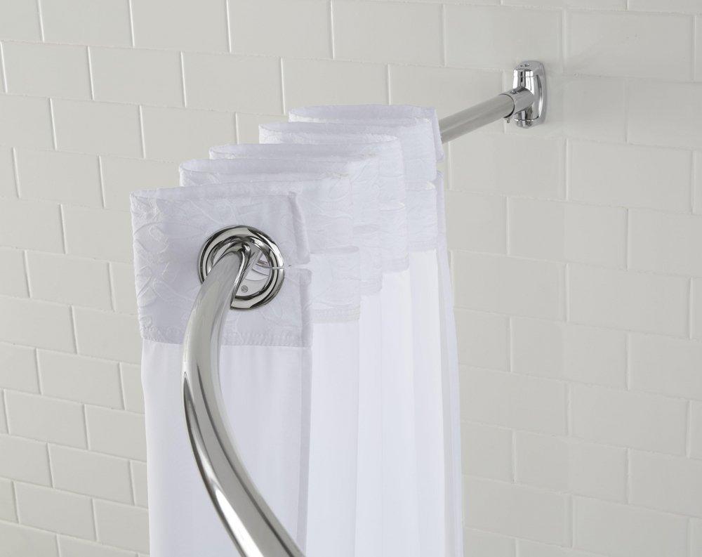 Focus Products Group Brushed 60 in. Curved Shower Rod 6 Pack 