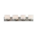 Design House Satin Nickel 60W 4-Light Medium E-26 Vanity Light 