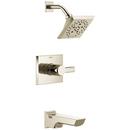 Monitor 14 Series Single Handle Multi Function Bathtub & Shower Faucet Trim in Polished Nickel