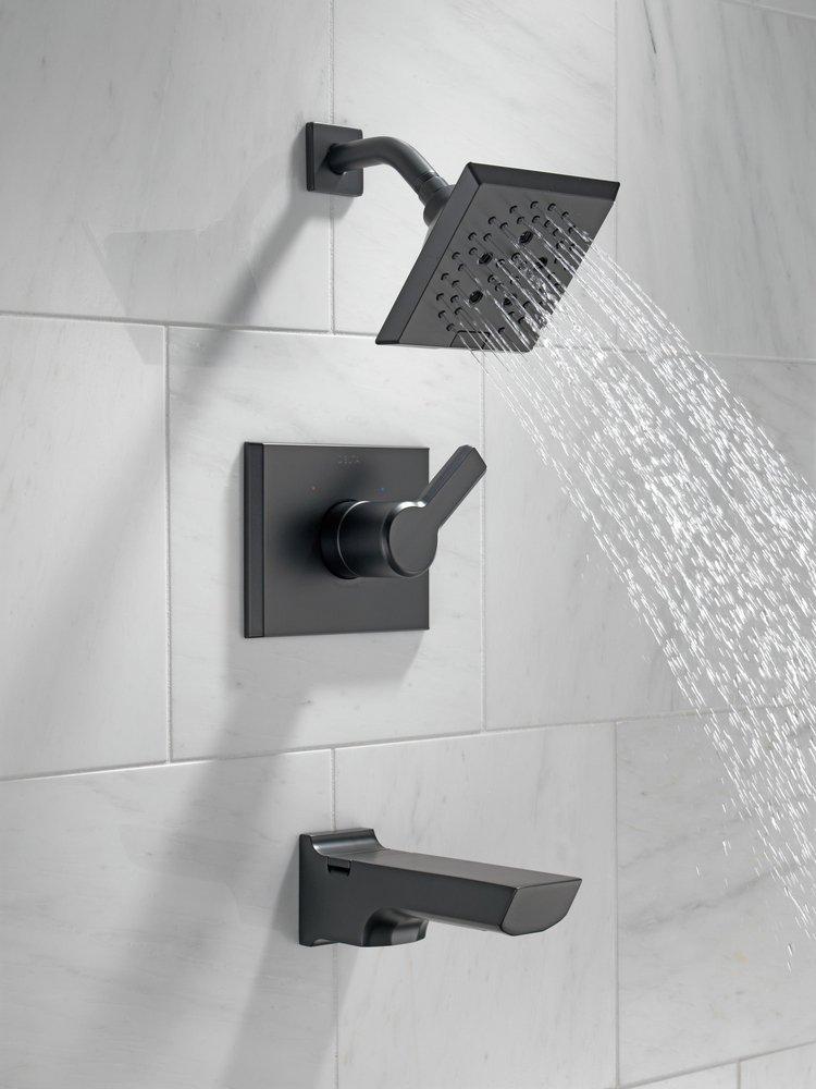 Delta Faucet Matte Black Single Handle Multi Function Bathtub & Shower Faucet (Trim Only) 