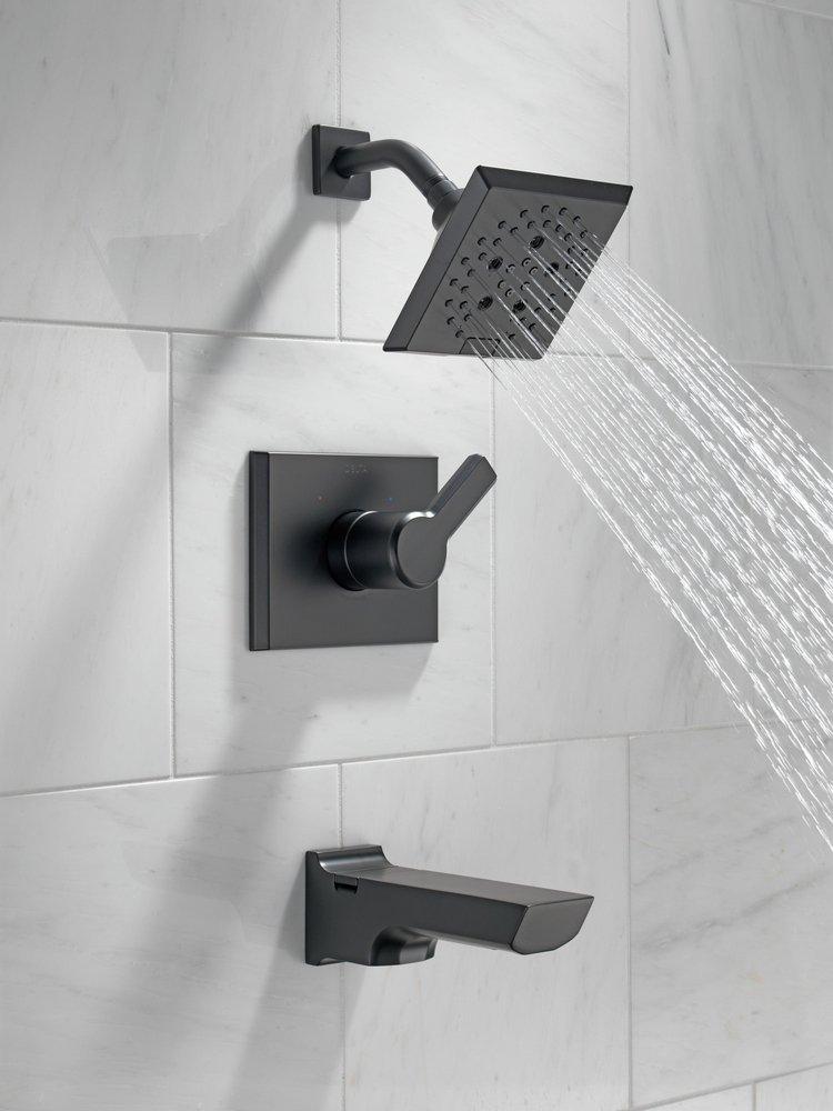 Delta Faucet Matte Black Single Handle Multi Function Bathtub & Shower Faucet (Trim Only) 