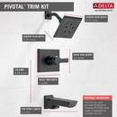 Delta Faucet Matte Black Single Handle Multi Function Bathtub & Shower Faucet (Trim Only) 