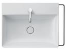 Duravit White 23-5/8 x 18-1/2 in. 1-Bowl Wall Mount Ceramic Rectangular Washbasin 