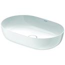 23-5/8 in. Drop-in Oval Ceramic Bathroom Sink in White
