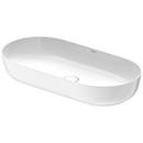 Duravit White 31-1/2 x 15-3/4 in. 1-Bowl Ground Mount Ceramic Oval Washbowl 