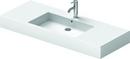 49-1/4 x 19-3/8 in. No-Hole 1-Bowl Wall Mount Ceramic Rectangular Bathroom Sink in White