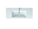 49 in. Drop-in or Wall Mount Rectangular Ceramic Bathroom Sink in White Alpine