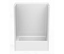 60 in. x 37-1/4 in. Tub & Shower Unit in White with Left Drain