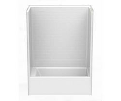 60 x 36 in. Tile Tub and Shower Unit in White with Right Drain