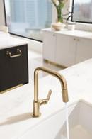 Brizo Luxe Gold Single Handle Pull Down Kitchen Faucet 
