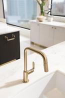 Brizo Luxe Gold Single Handle Pull Down Kitchen Faucet 